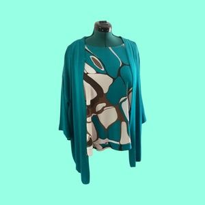 CASUAL MATCHING TOP AND JACKET - CHICO’S EASYWEAR, SIZE 3